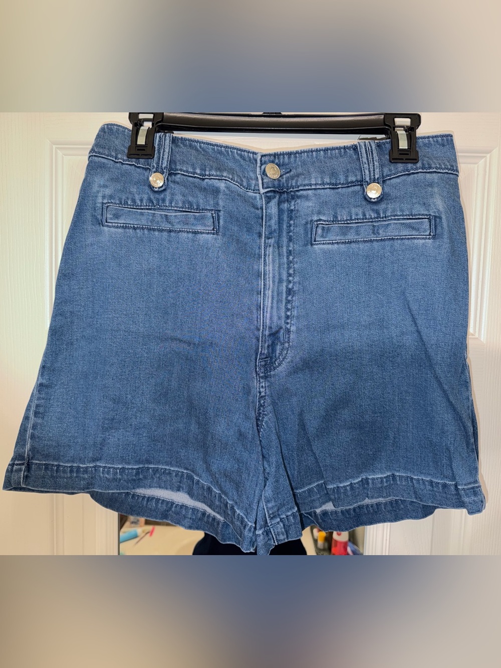 Sam Edelman Midrise Blue Denim Shorts